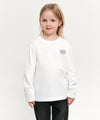 Marithé François Girbaud Kids Doodle Classic Logo Long Sleeve Tee White