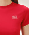 Marithé François Girbaud W ANTIQUE CLASSIC LOGO SLIM CROP TEE red