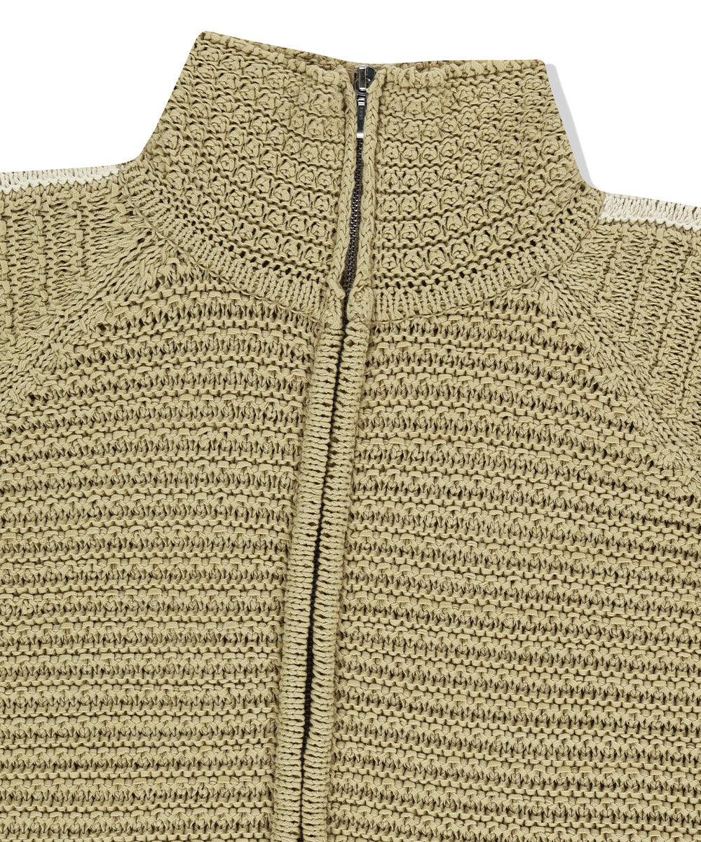 Mahagrid TRACK KNIT ZIP-UP