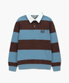 Marithé François Girbaud Classic Logo Stripe Rugby Sweatshirt Blue