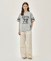 Marithé François Girbaud AEROCOOL FOOTBALL OVERSIZED TEE heather gray