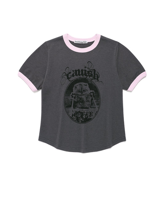 Cavish Women's Invader Ringer Short Sleeve Tee [Charcoal]