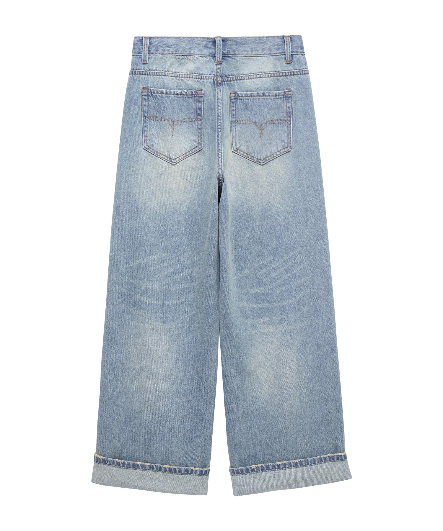 Bitter Cells Harlow Roll Up Denim Pants - Light Blue