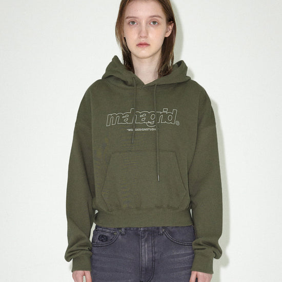 Mahagrid THIRD LOGO CROP HOODIE