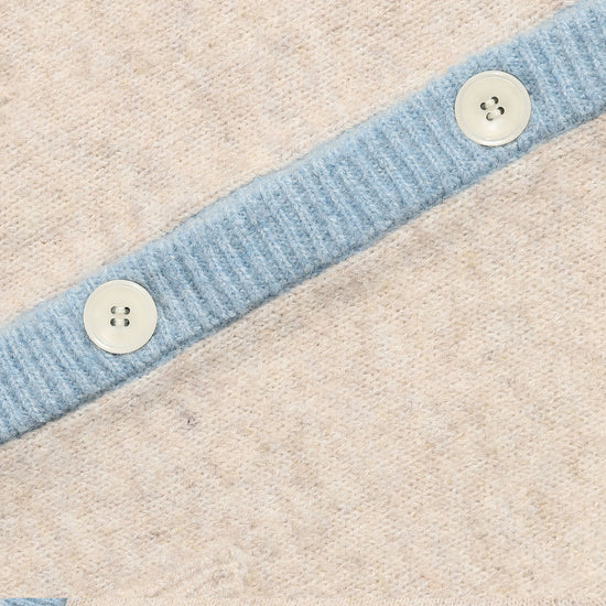 Nice Ghost Club Color Block Knit Cardigan