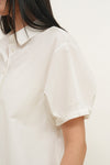 General Idea WOMAN Loose Fit Folded Sleeve Cotton Shirt