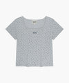 Marithé François Girbaud W FLOWER SLIM CROP TEE