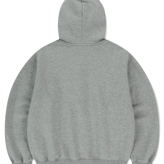 Mahagrid mah CUT OFF APPLIQUE ZIP-UP HOODIE