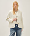 Marithé François Girbaud W TWEED ROUND NECK JACKET
