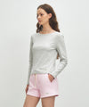 Marithé François Girbaud W BASIC SCOOP BACK LONG SLEEVE