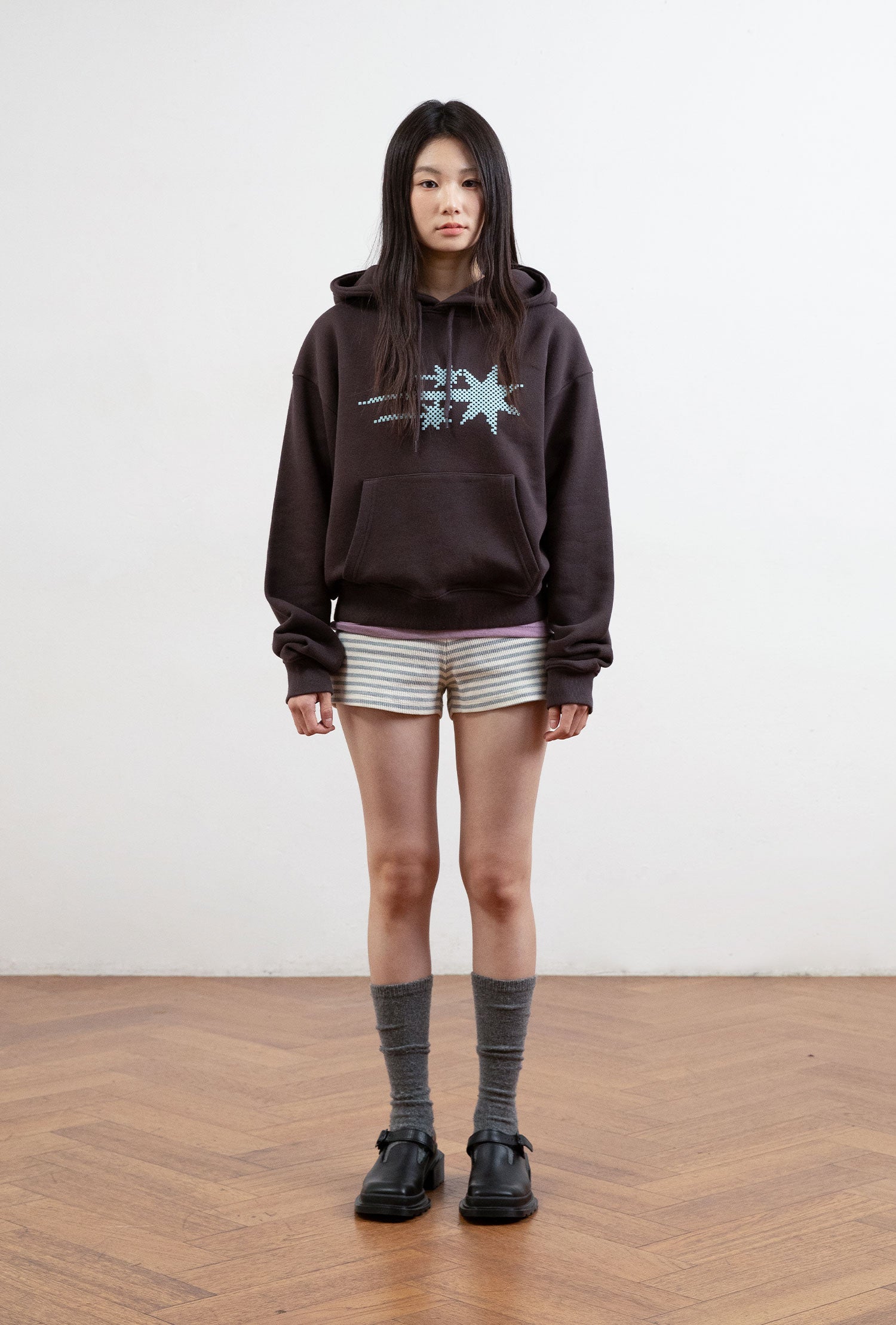 Nice Ghost Club Mosaic 3Star Crop Hoodie