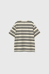 General Idea MAN Stripe Loose Fit T-Shirt Short Sleeve [IVORY]