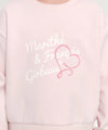 Marithé François Girbaud Kids Hand Writing Logo Crop Sweatshirt Light Pink