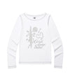 Cavish Women's Rose Long Sleeve Tee [White]