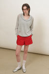 General Idea Woman Sheer Hood Knit Pullover