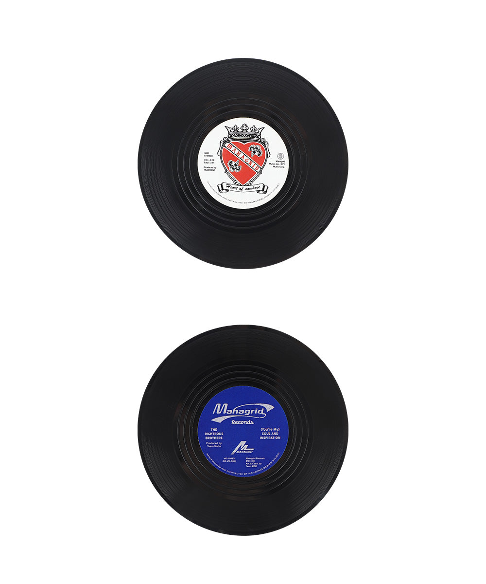 Mahagrid Vinyl Record Coasters