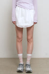 General Idea WOMAN Sheer Shirring Layered Banding Skirt