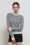 General Idea WOMAN Stripe Layered Pullover