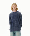 Mahagrid Pigment Flag Knit Sweater [Blue]