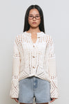 General Idea WOMAN Cable Crochet Cardigan