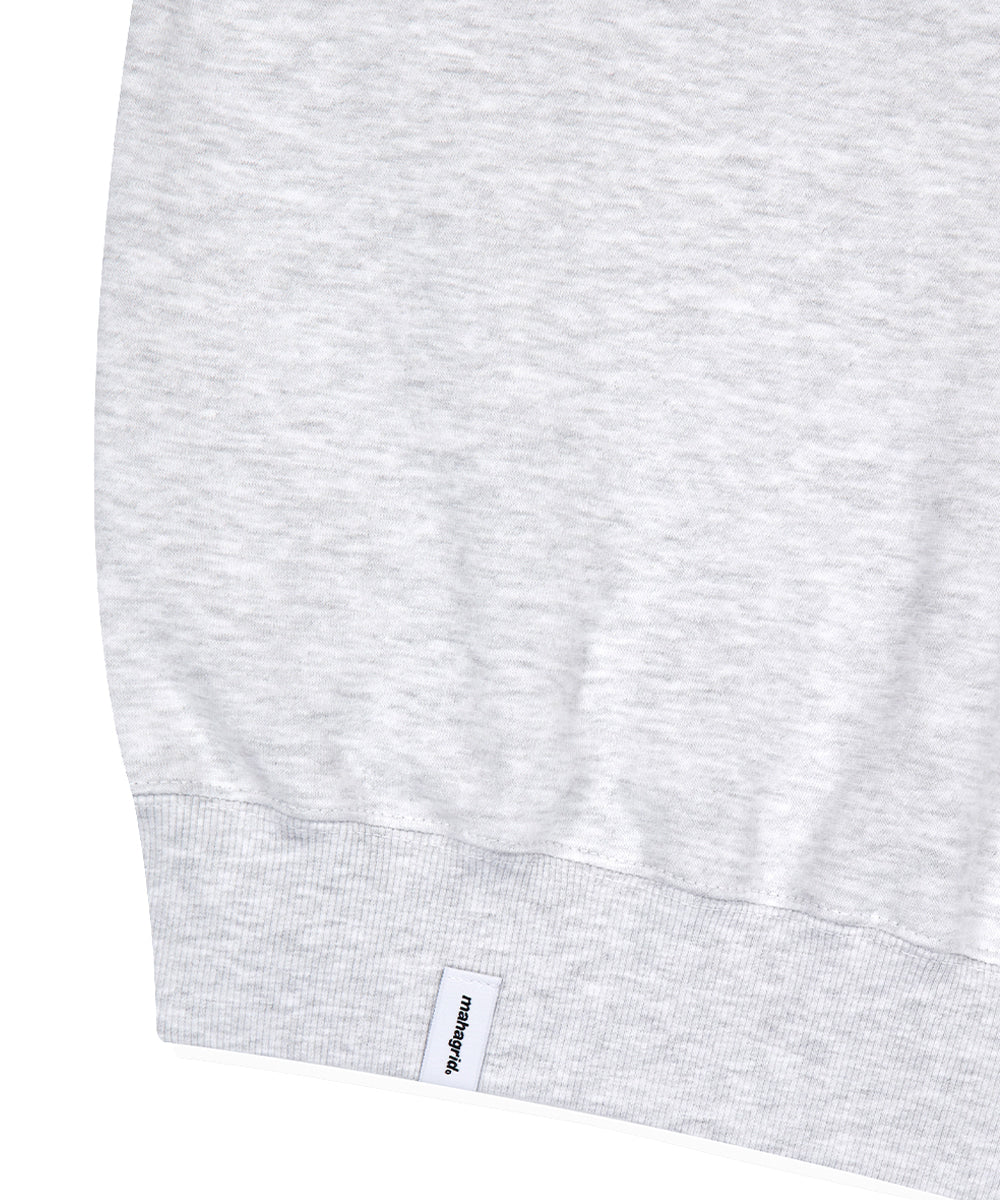 Mahagrid Script Logo Half Zip Up [Light Grey]