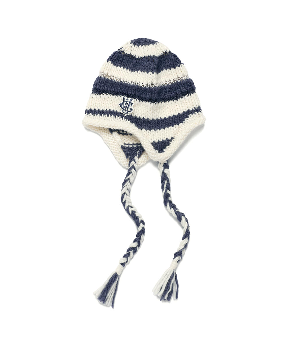 Cavish Striped Ear Flap Beanie