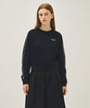 Marithé François Girbaud W LACE DETAIL CROP SWEATSHIRT