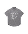 Nice Ghost Club Tornado Star Check Big Big Half Shirt [Grey]