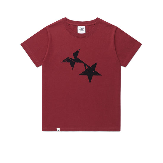 Cavish W Twin Star Short Sleeve Tee [Burgundy]