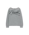 Mahagrid Present One Shoulder Long Sleeve Tee Grey