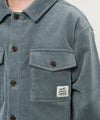 Marithé François Girbaud Kids Eiffel Label Corduroy Shirt Jacket Brown