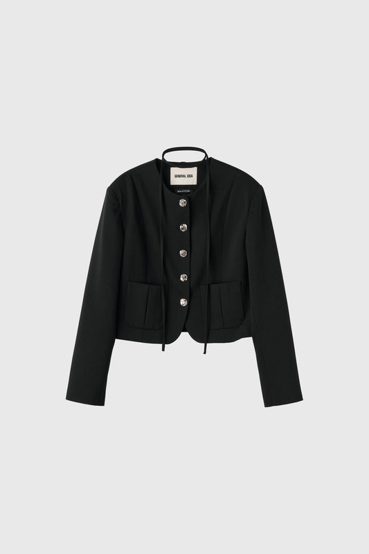 General Idea WOMAN Strap Collarless Jacket