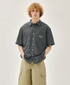 Marithé François Girbaud M CHECK HALF SLEEVE SHIRT