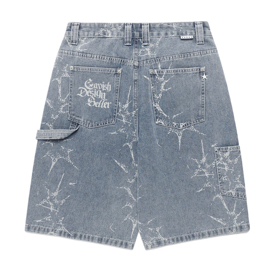 Cavish PRINTED CARPENTER DENIM SHORTS