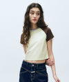 Marithé François Girbaud Women's 2-Tone Raglan Crop Tee