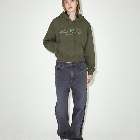 Mahagrid THIRD LOGO CROP HOODIE