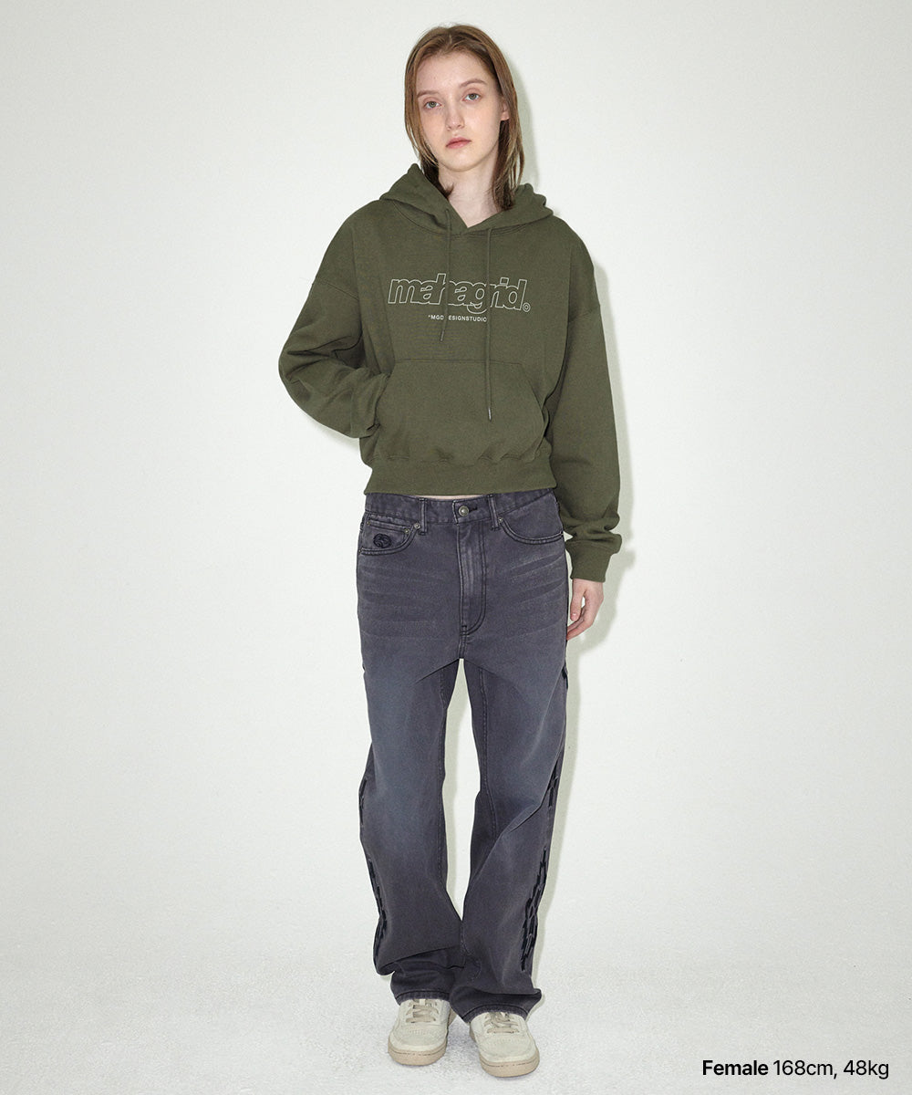 Mahagrid THIRD LOGO CROP HOODIE