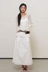General Idea WOMAN Sheer Neck String Knit Pullover