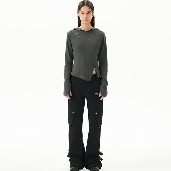 Mahagrid Curved Slim Hoodie