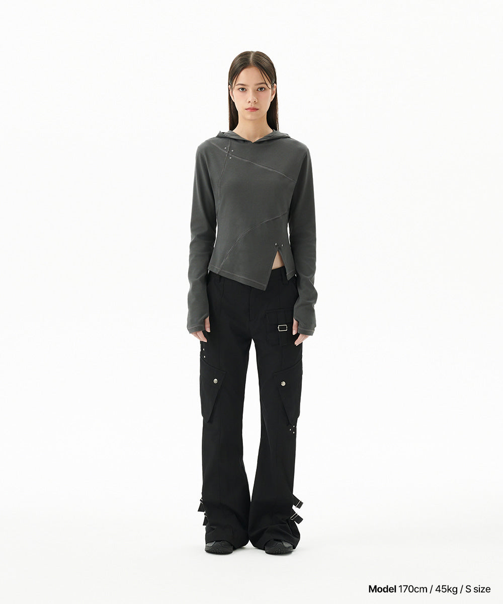 Mahagrid Curved Slim Hoodie