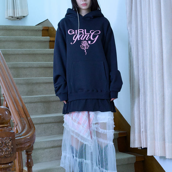 Nice Ghost Club Layered Dress Girl Gang Hoodie
