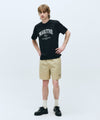 Marithé François Girbaud Varsity Graphic Tee + Nylon Shorts Set-Up Black