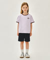 Marithé François Girbaud Kids Small Classic Logo Ringer Tee Light Purple