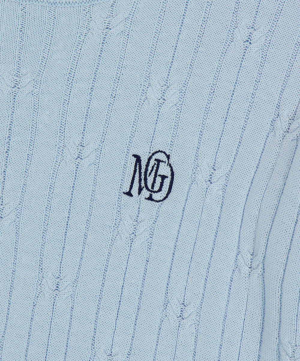 Mahagrid Cable Half Sleeve Knit