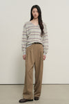 General Idea WOMAN Mix Stripe V-Neck Pullover