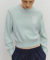 Marithé François Girbaud Marithé Sport W M+FG Logo Crop Pullover Sky Blue