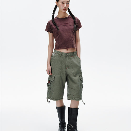 Mahagrid Washed Curved Tee