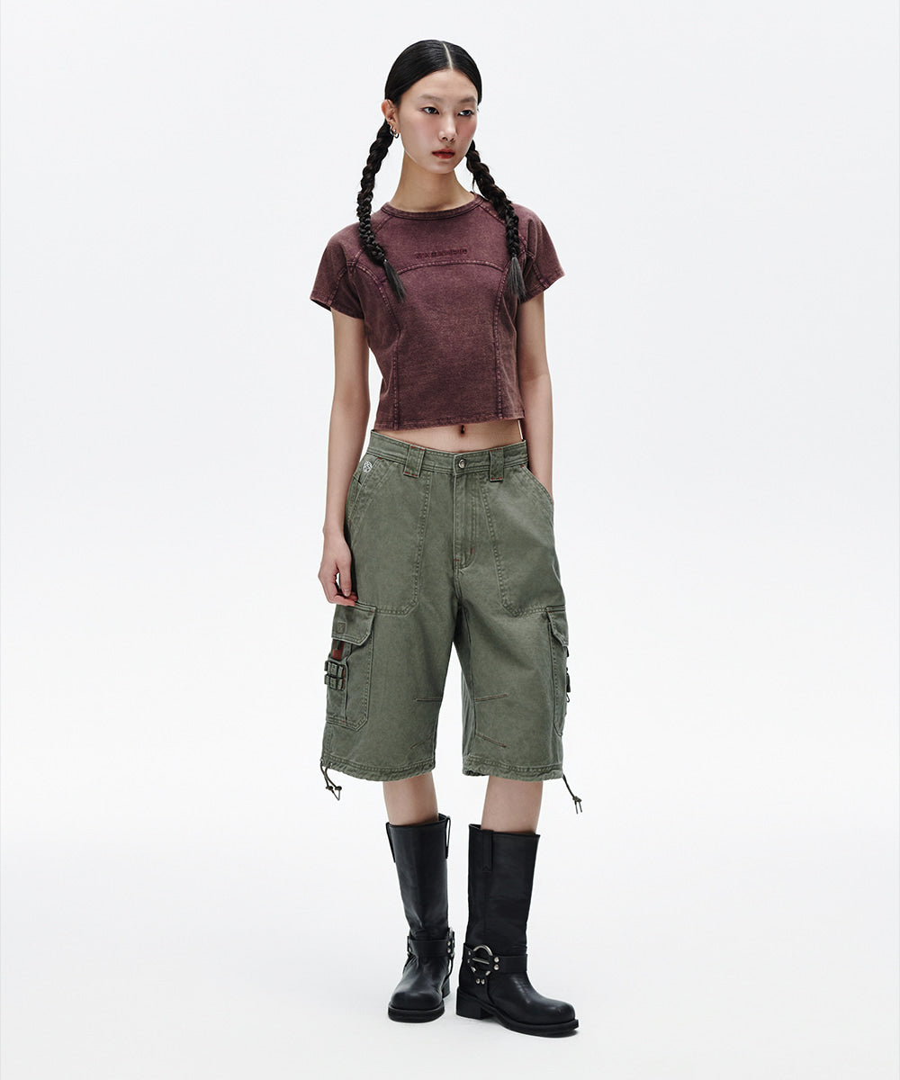 Mahagrid Washed Curved Tee