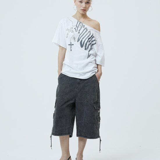 Mahagrid Bermuda Utility Cargo Shorts