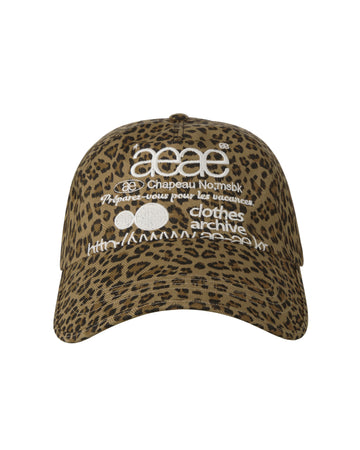 AEAE Web Logo Leopard Cap